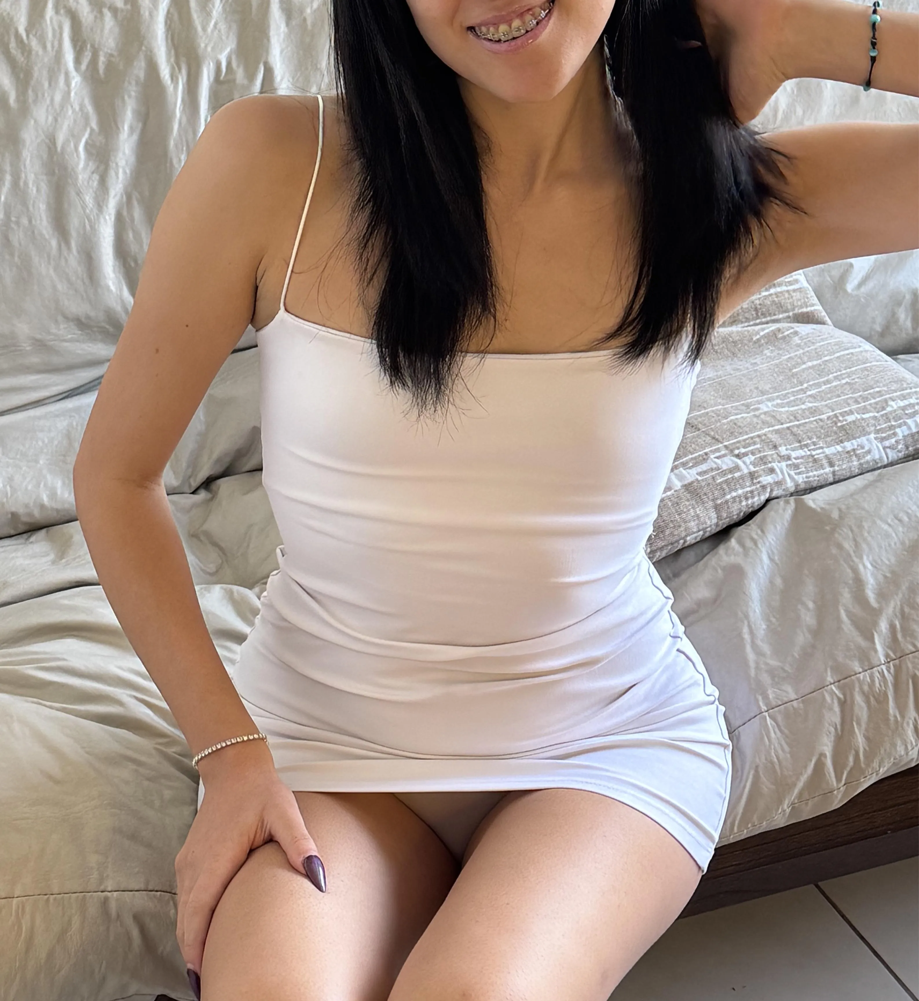 Metal smile, sharp tongue. Kneel and learn to fear my grin 🫦