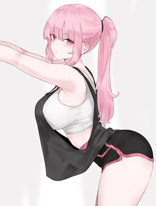 Mori Calliope in shorts (bluefield)