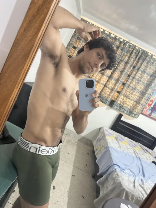 Ready to work out and sweat all this tasty hair