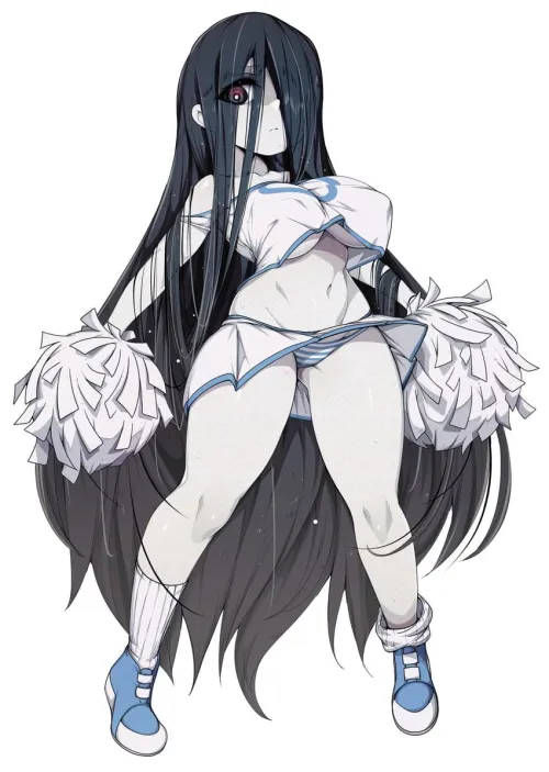 Sadako as a cheerleader