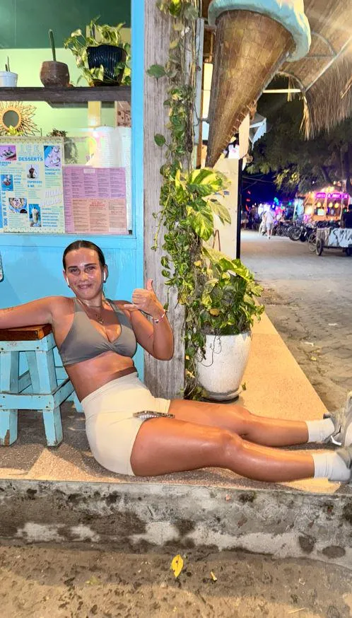 sweaty all over and I feel unstoppable