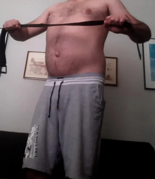 Approach your master and get on your knees