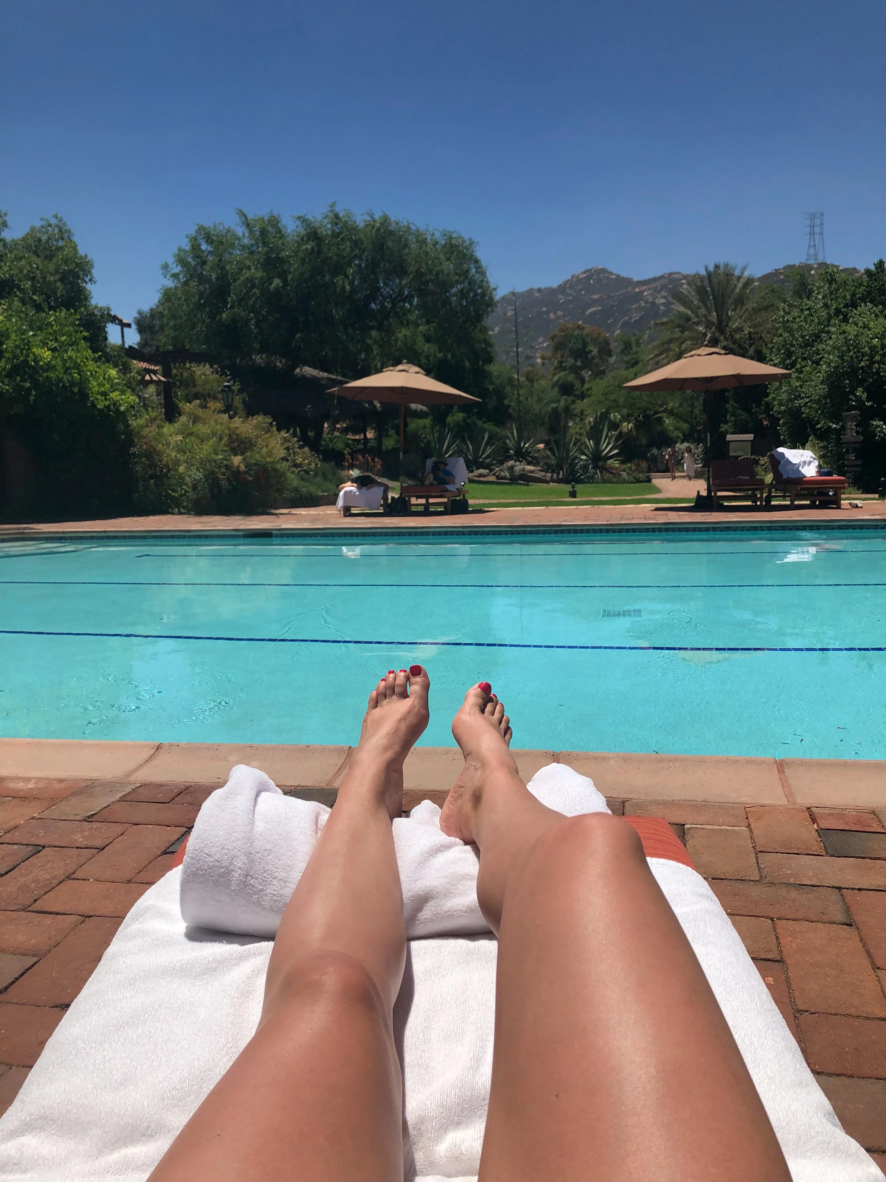 My feet got a lot of attention at the pool.