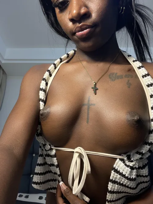 Can't wait to feel your lips on my nipples