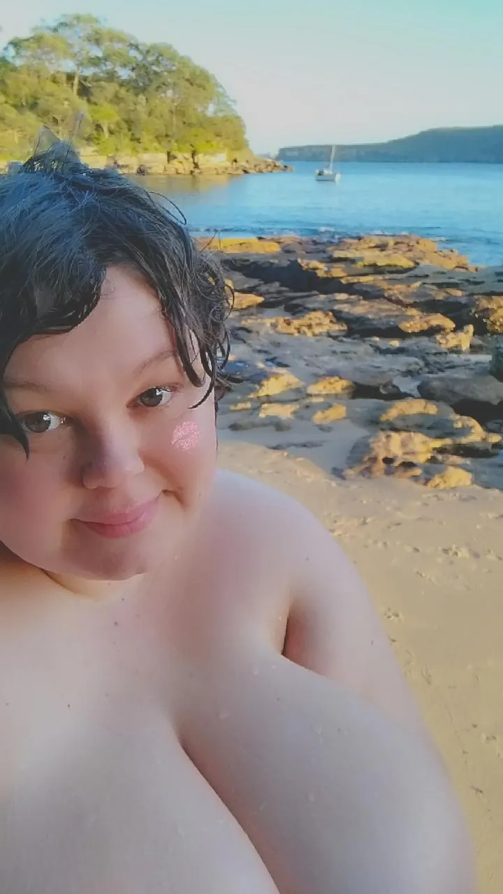 Chilly swim but warm sand