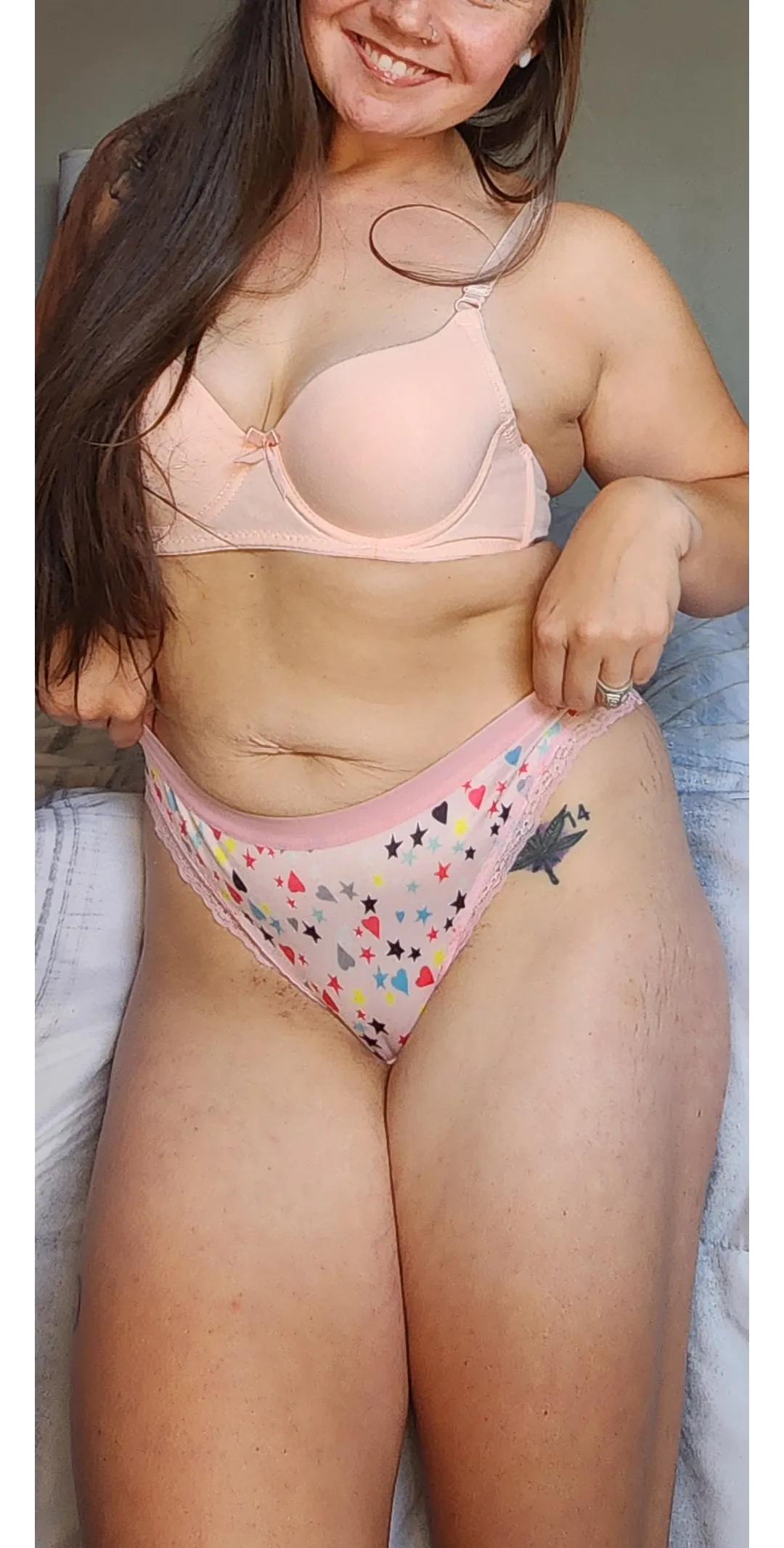 Earned all those tiger stripes on my thick thighs