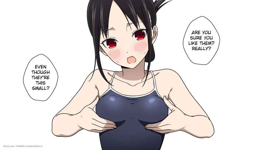 Kaguya Self Conscious About Her Tits