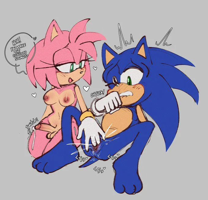 Amy teasing Sonic [MtF Amy x FtM Sonic] (NinoTrash)