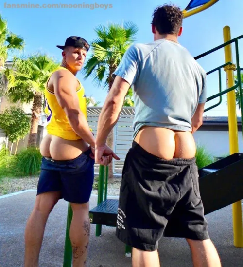 Hot young man with bare ass