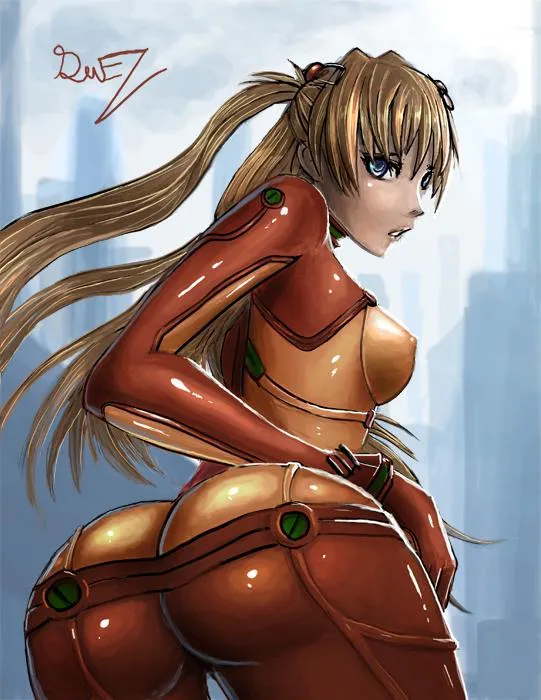 Asuka in plugsuit by Duez