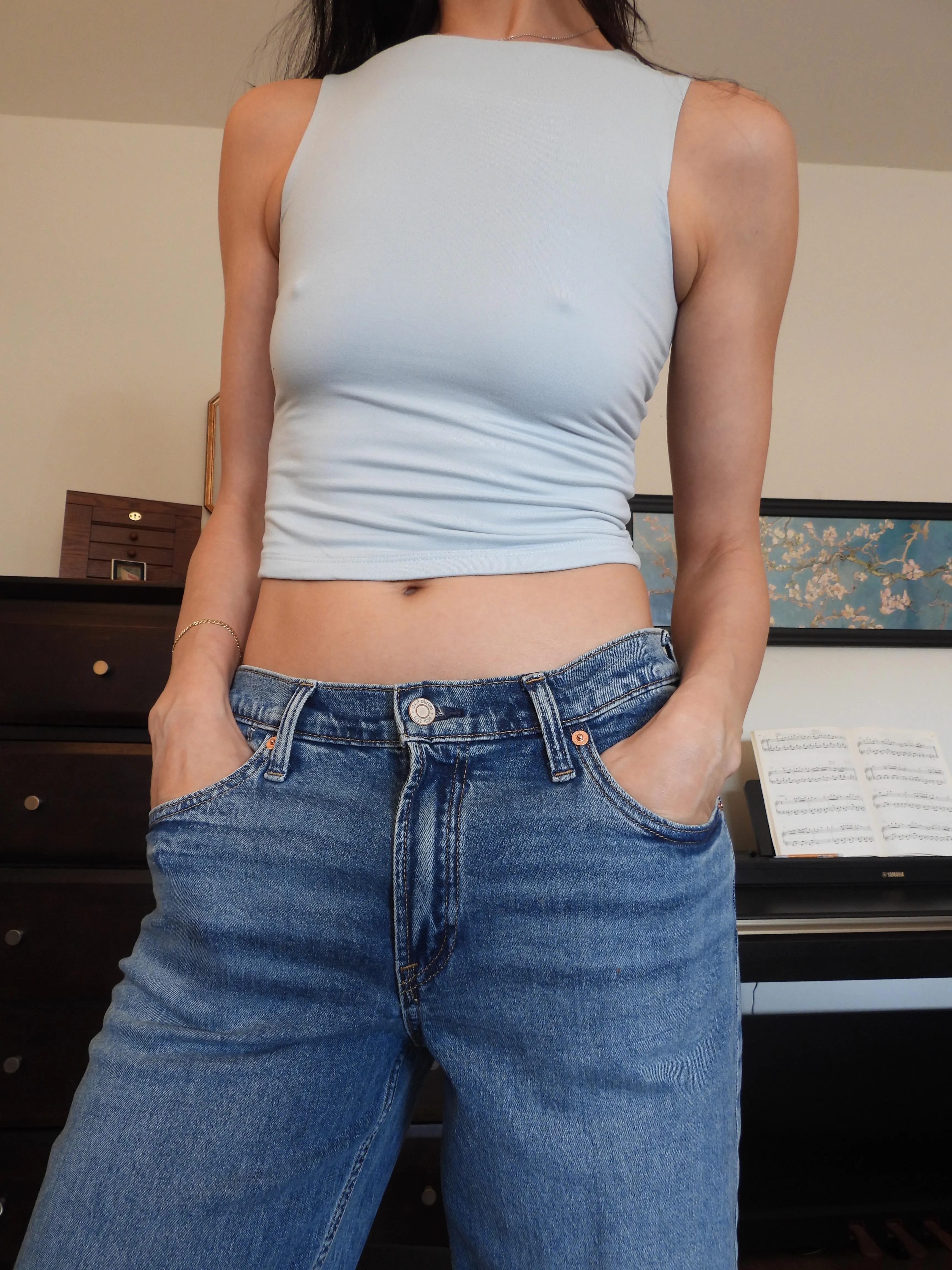 Braless lowrise afternoon