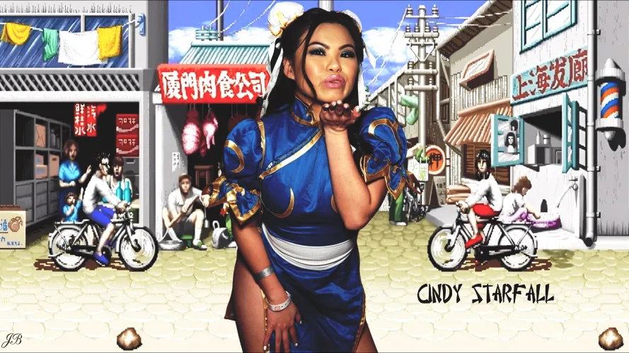Cindy as Chun Li by RedRanger on Deviant art