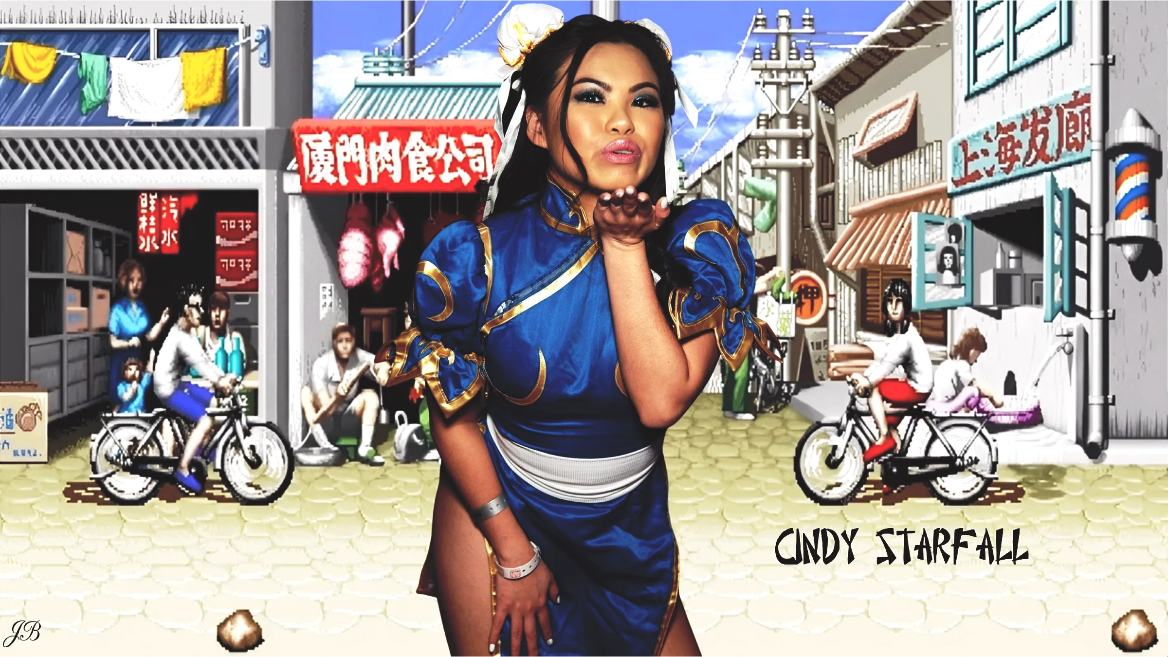 Cindy as Chun Li by RedRanger on Deviant art