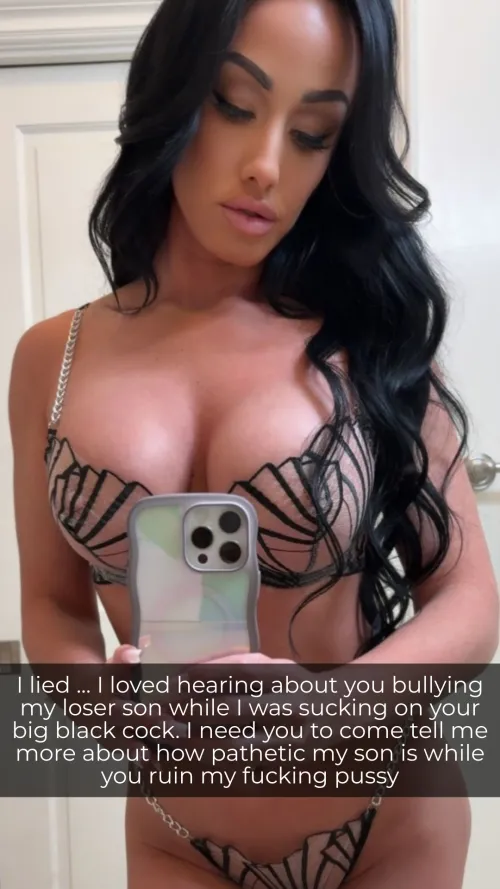 Mom tried to make the bullying stop ... turns out it made her really horny and now shes obsessed with ur bullies big black cock!