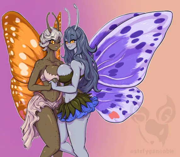 [OC] Yami and Yomi - the Butterfly Sisters (commission)