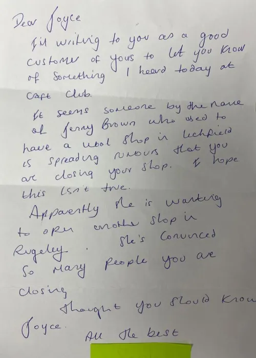 small town yarn shop drama incoming