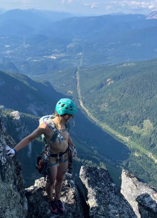 The craziest multi pitch I’ve climbed naked