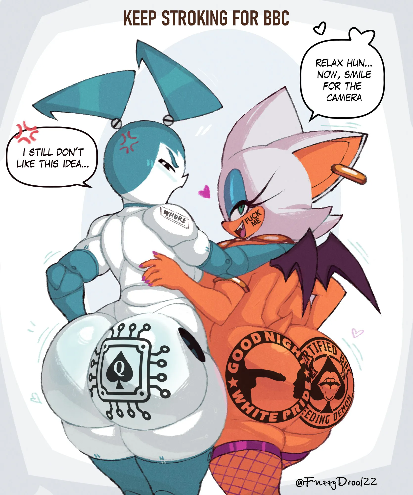 Blacked Jenny Wakeman and Rouge the Bat~