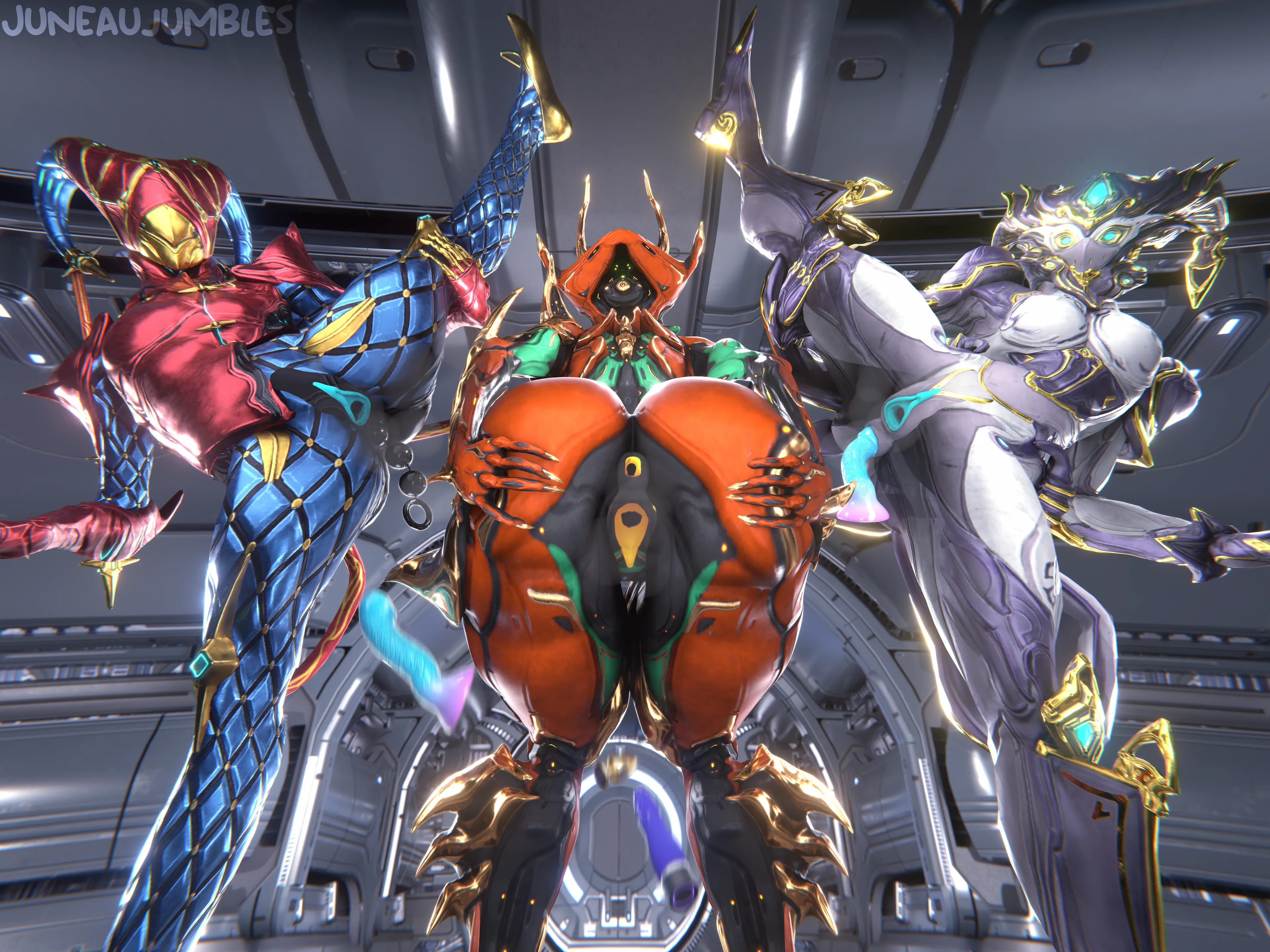 Mirages with loose sex toys (made by me) (comm for @kyuW)