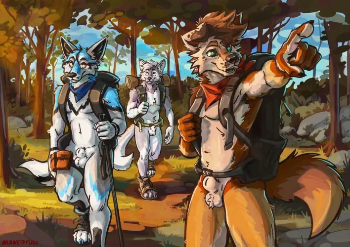 Nude hiking with friends [MMM] (Manedfucc)