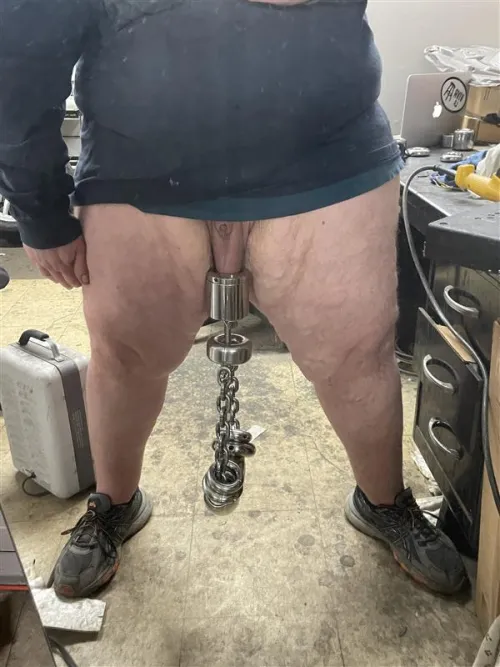 Big weight hanging yesterday morningAlong with the flask ball crusher