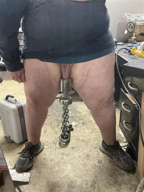 Big weight hanging yesterday morningAlong with the flask ball crusher