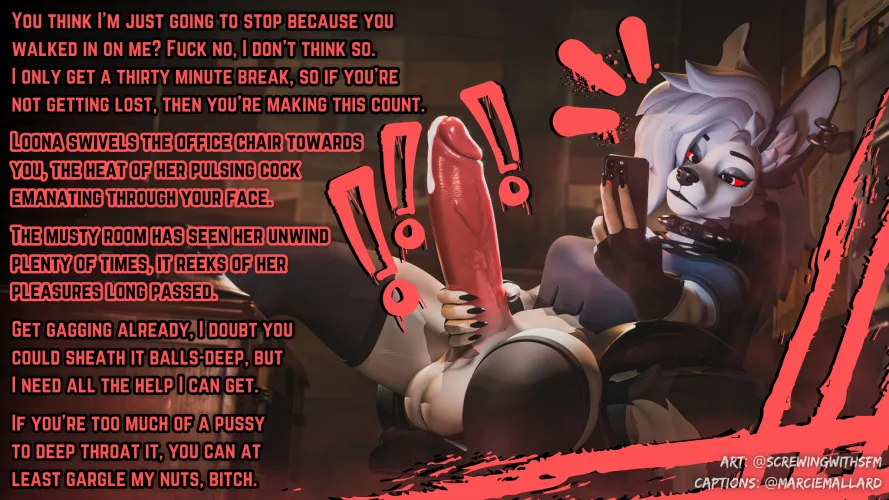 [HxReader] Office Teamwork!~ [POV] [Furry] [3D] [Futanari] [Disinterested] [Dubcon] [Musky] [Credits in Caption]