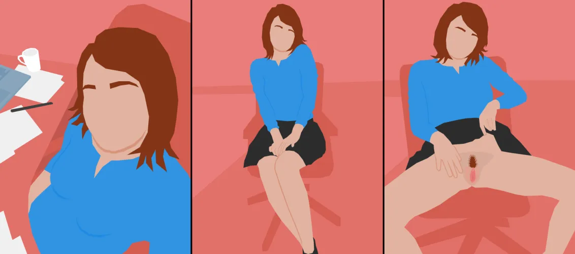 Sophie spreads at work, by me