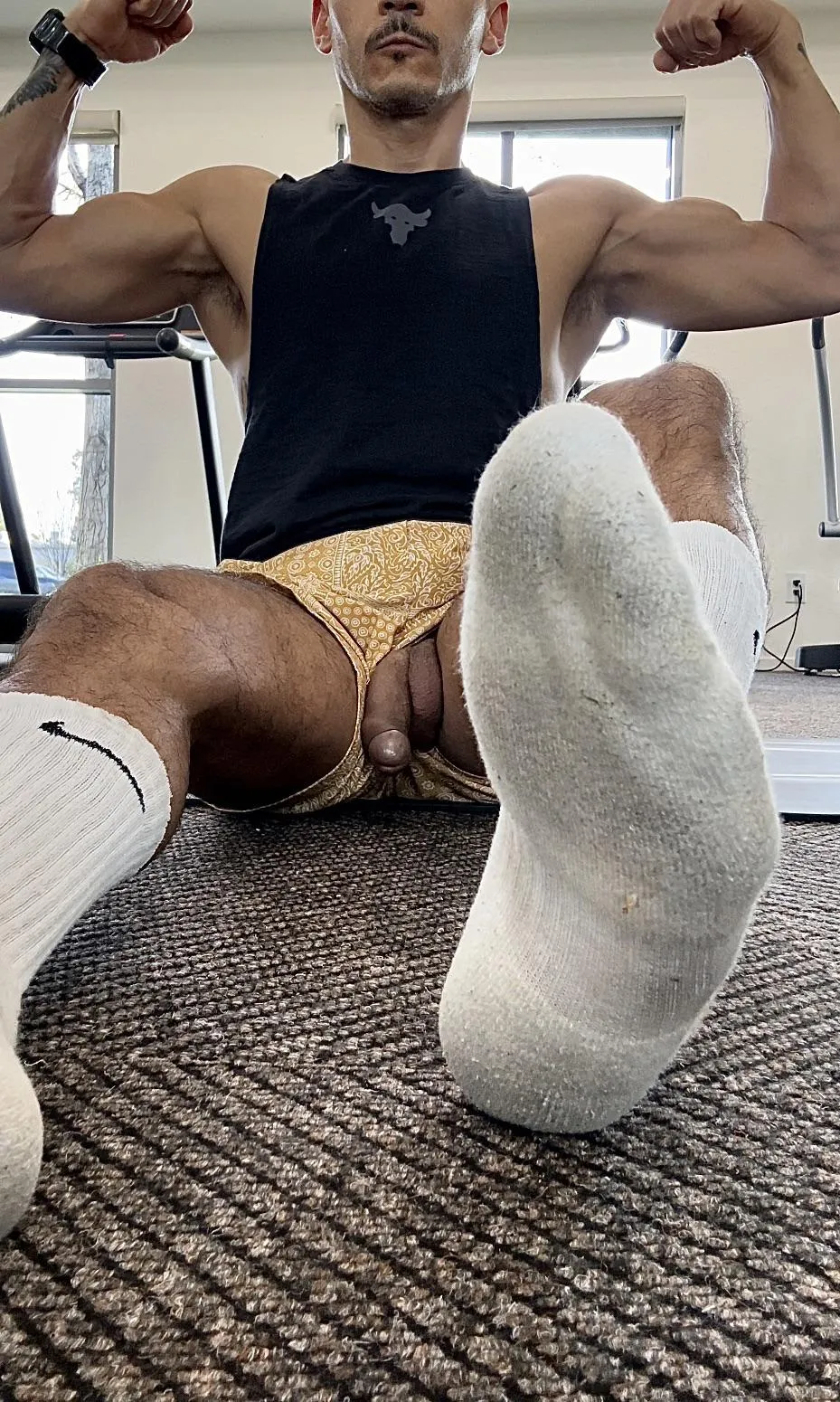 [30] Well worn sweaty socks gym sessions.