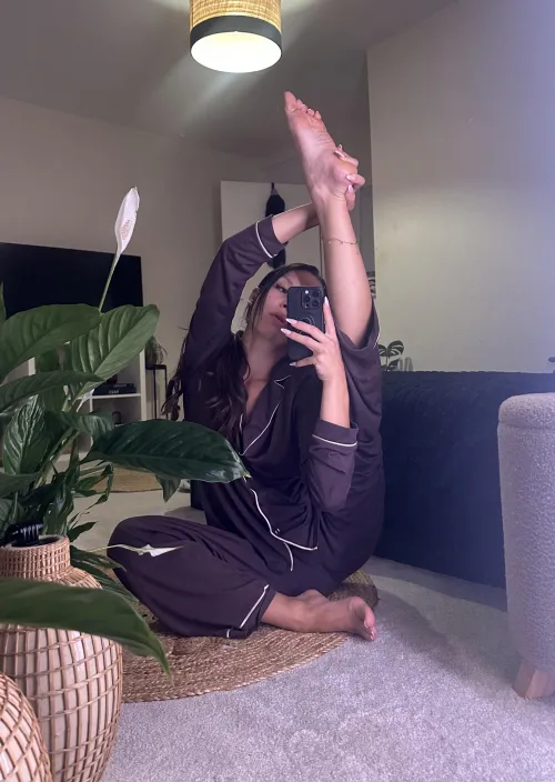 Bedtime stretching is essential..don’t you think? (oc)