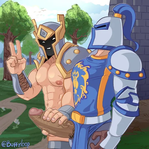 Brostud playing with his guard (buffyloop)