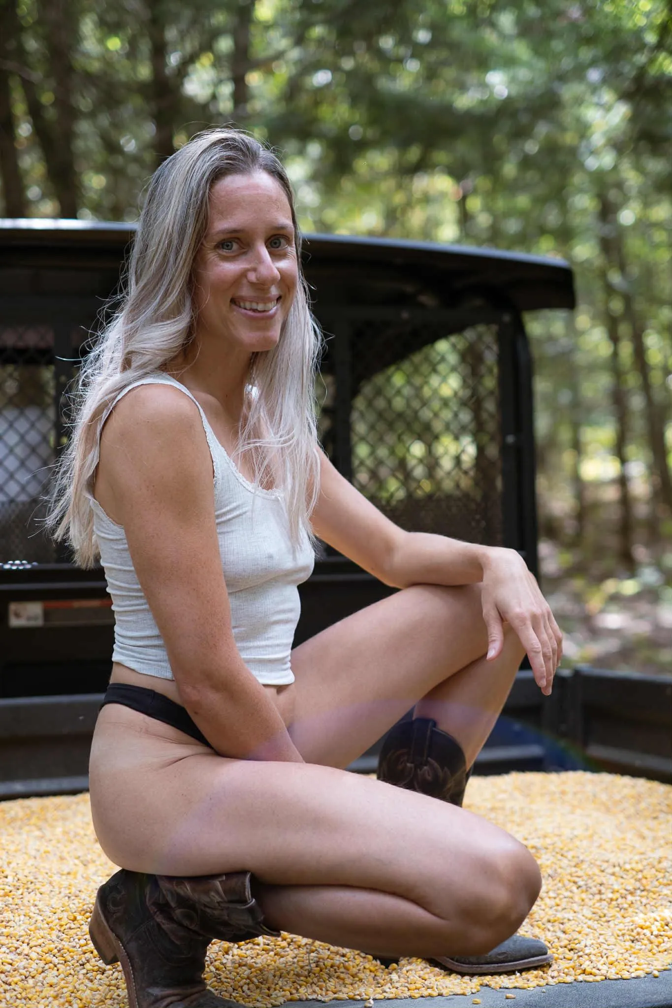 Do you think I went for a full strip down but only kept the boots on?