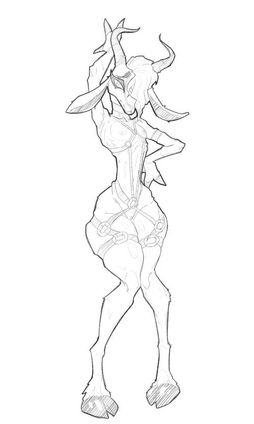 Gazelle is ready for the show... [F] (art by me)