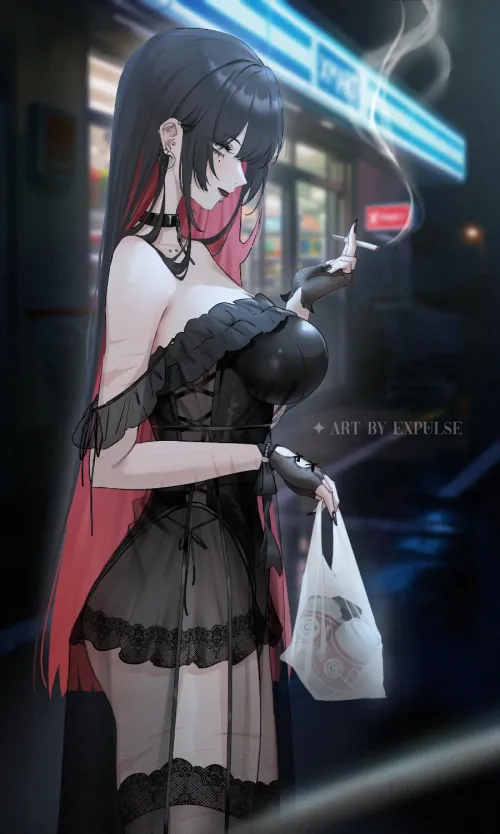 Goth girl summer dress