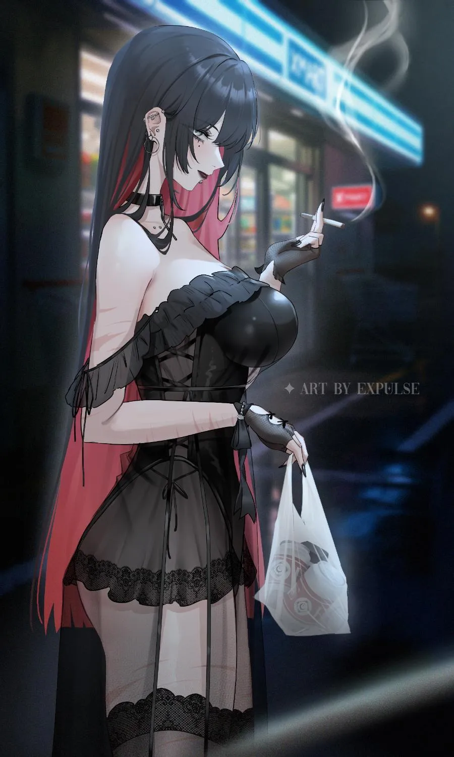 Goth girl summer dress