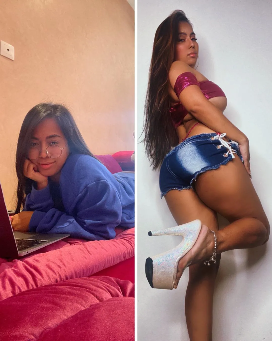 In the past, I wouldn’t even go outside in clothes that show my knees. After buying my first ever pair of slutty heels, though, I feel extra sensual and sexual it turns me on to show off now 🤤💦