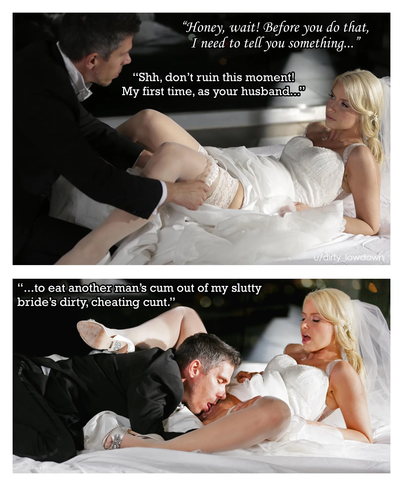 It tasted so fresh. Someone...no--it was more than more than one--had consummated your bride during the reception. [no imagefap]