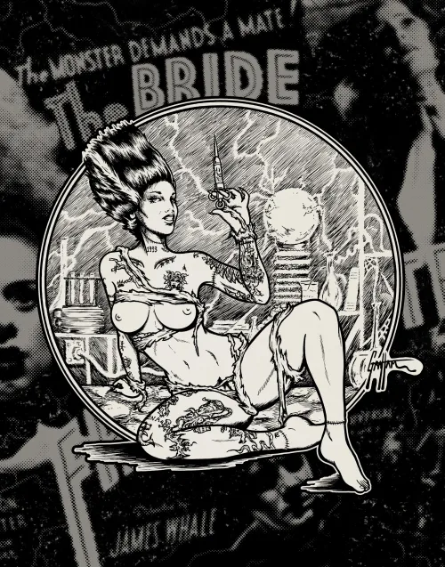 Kitty Quinn Bride of Frankenstein Pinup