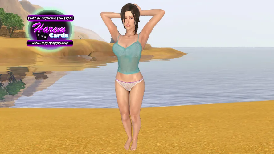 Nothing beast a nice refreshing swim after a long day of Tomb Raiding... [HaremCards]