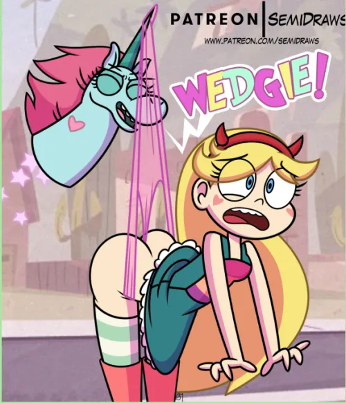 star butterfly wedgie magic prank stretched