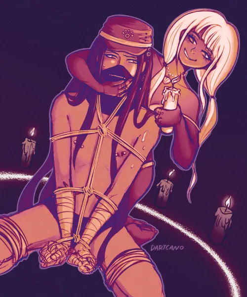Angie with Korekiyo tied up (dartcano)