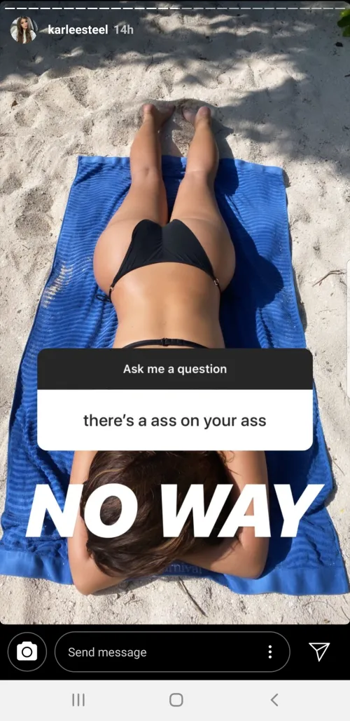 Ass on the beach insta