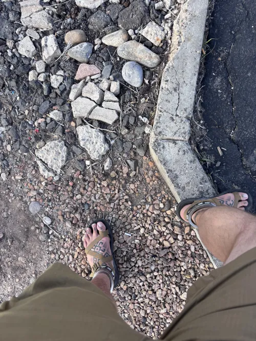 Chaco sandals tattooed feet and ankle bracelets