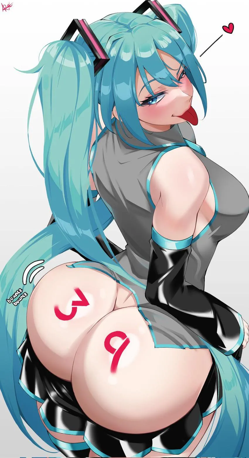 Miku Shaking it with Her Tongue Out [Vocaloid]