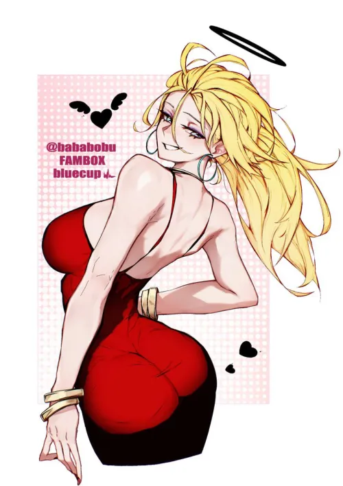 Panty Giving a Grin in Her Stunning Red Dress [PSG]