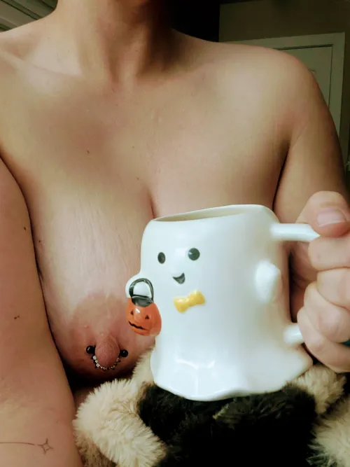 Just a little something to keep me warm on these spooky fall mornings. Boo-bies and brew.
