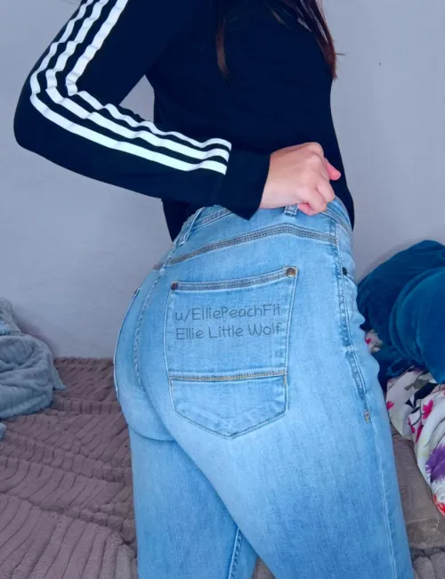 Wearing tight jeans and waiting for your hand to punish me