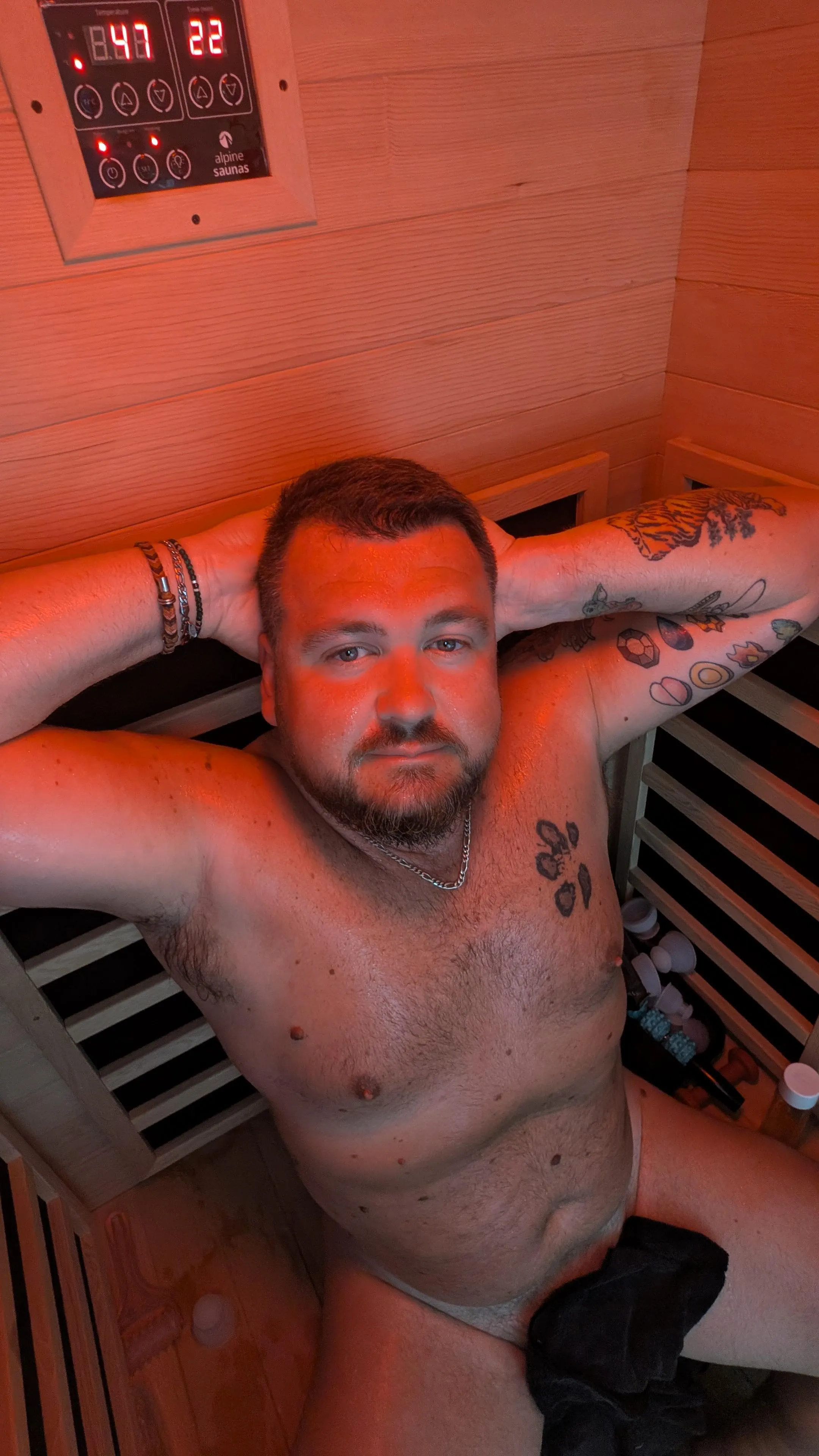 Who wants to join me in the sauna?
