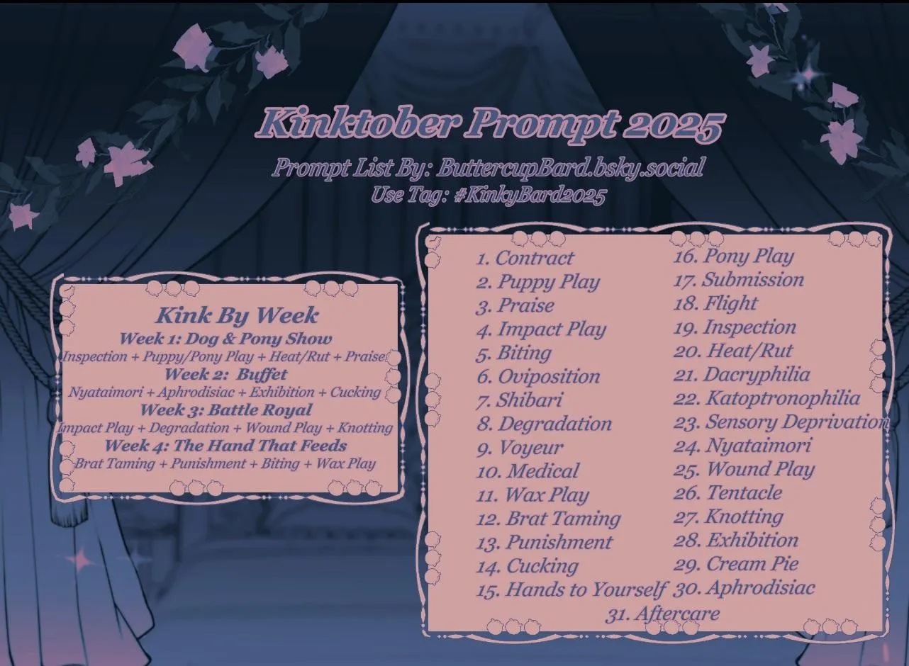 Participating in Kinktober this year :3