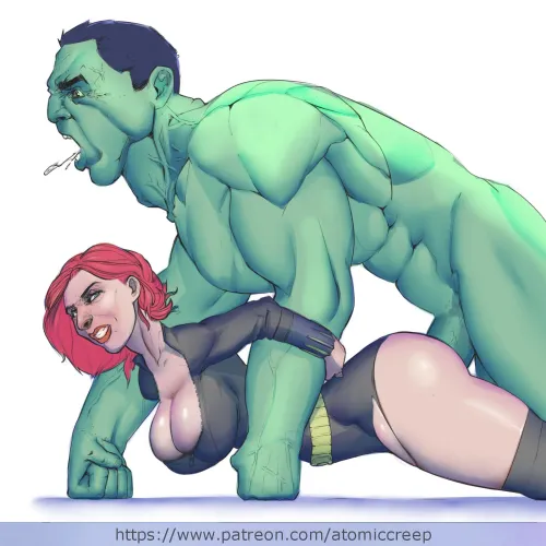Hulk and Black Widow (atomiccreep)
